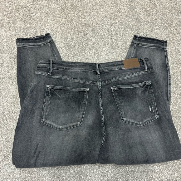 Judy Blue Skinny Fit Jeans Womens 22W Gray Hi Rise Distressed Tapered Stretch - Picture 8 of 9